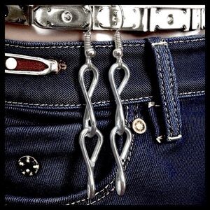 5 For $25💫Silver Punk Chain Earrings